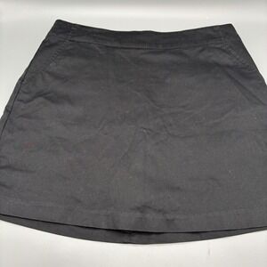 Lady Hagen Womens Solid‎ Black Skort Size 6